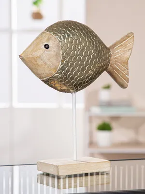 Produktbild von Gilde Standrelief, Fisch, Beach, Mangoholz, naturfarben, VE 3 Höhe: 25.00 cm Breite: 21.00 cm Tiefe: 7.00cm 59154