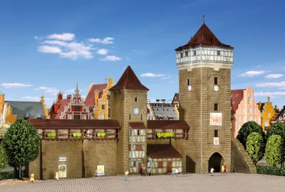 Produktbild von Kibri 37362 - N Stadtmauer mit Fachwerkturm  - Neu