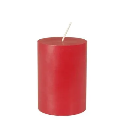 Produktbild von Papstar Stumpenkerze Ø 70 mm 100 mm rot aus 100% Stearin, durchgefärbt, 12 x 1 Stück