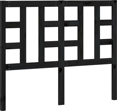 Image de vidaXL Tête de lit noir 126x4x100 cm pin massif