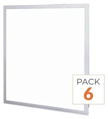 Produktbild von 6er-Pack – LED-Paneel 60 x 60 cm, 40 W, Weiß – Neutralweiß 4000 K – 5500 K