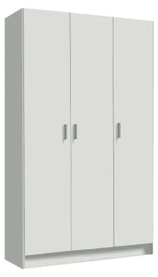 Obrázok produktu pre Multifunkčná skrinka s rozmermi 109x37x180 cm, s 3 dvierkami a nastaviteľnými poličkami, biela, obuvnica