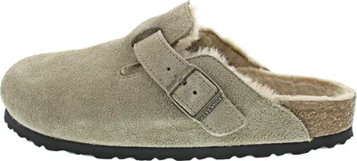 Produktbild von Birkenstock Boston Shearling Suede Damen Clogs in Beige, Größe 41