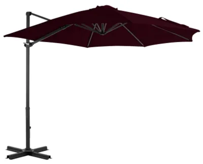 Image de Parasol déporté - Parasol suspendu - Parasol de jardin - Parasol inclinable - Parasol de balcon - Structure en aluminium