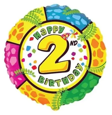 Produktbild von Folienballon „Happy Birthday“ – 2 Stück, 48 cm – Godan