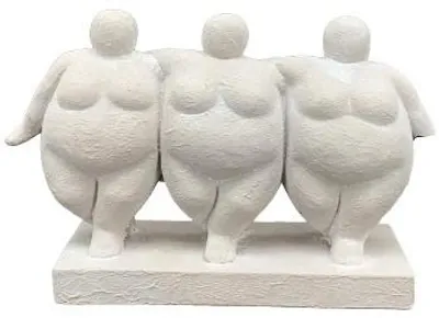 Produktbild von Figur Tanzgruppe DUR Skulptur, Creme, Zement, Tanzende Frauen, 29x18x7 cm