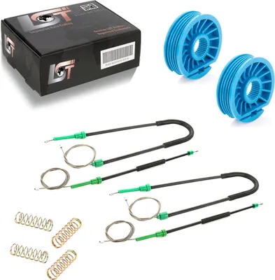 Produktbild von 2x Fensterheber Reparatursatz Seilzug Rolle Set hinten für Ford Focus II Cabrio