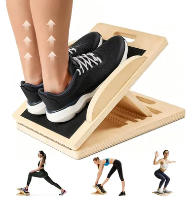 Image de Planche d'équilibre pliable en bois massif, 2 en 1