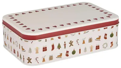 Produktbild von IB Laursen Konfektdose NOSTALGIC CHRISTMAS mit Weihnachtsmotiven Eckig 21x14 cm