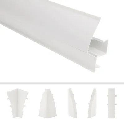 Produktbild von PVC Sockelleisten Sparpakete Fußbodenleisten 23x65mm Modern Kabelkanal