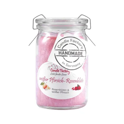 Produktbild von Candle Factory Baby Jumbo weißer Pfirsich & Rosenblüte Duftkerze Dekokerze 308087