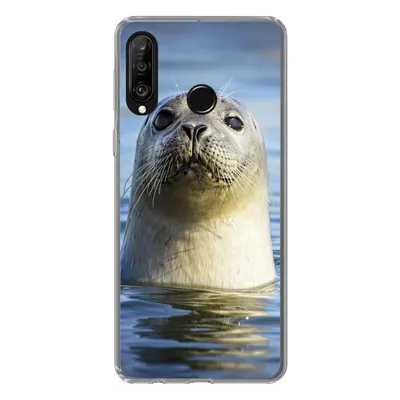 Produktbild von MuchoWow® Handyhülle Schutzhülle Hülle für Huawei P30 Lite Siegel - Porträt - Wasser Silikon Softcase Handy Hülle - Handyhülle