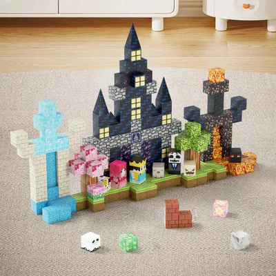 Obrázok produktu pre Bettizia magnetické stavebnice 220 kusov - Kreatívna vzdelávacia hračka so silnými magnetmi - Ideálna ako vianočný a halloweenský darček pre deti