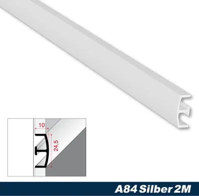 Produktbild von Effector Fliesenschiene aus eloxiertem Aluminium - Fliesenkanten Schutz - (Zierleiste silber) Fliesenkantenprofile Abdeckung Übergangschiene stabil