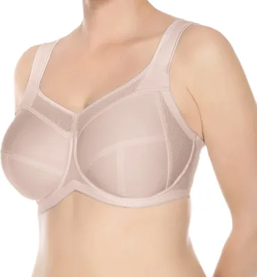 Produktbild von Ulla Kate Sport und Entlastungs-BH mit Bügel Hoch funktioneller Sport und Entlastungs-BH mit extrabreiten gepolsterten Trägern für festen Halt und höchsten Tragekomfort, Das dreigeteilte Cup mit zusätzlicher hoher Blende hält die Brust fest am Körper (Minimizer), Extra breiter Rückenverschluss mit softer Kante