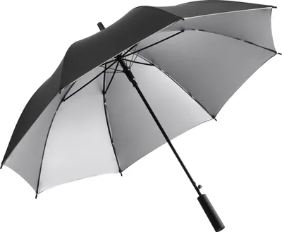 Produktbild von FARE AC-Stockschirm Regenschirm Doubleface Automatik Windproof zweifarbig 105cm, Farbe:schwarz/silber