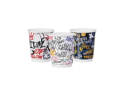 Zdjęcie produktu dla Intertan SA Tessera Kelímek, papierowy, Graffiti mix, 220 ml, 25 sztuk
