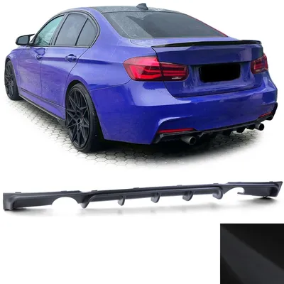 Für BMW 3er F30 F31 / 335i 340i mit M-Paket Heckdiffusor Diffusor SCHWARZ MATT in der Farbe SCHWARZ von Carparts-Online GmbH