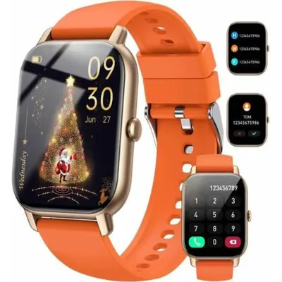 Produktbild von Smartwatch mit Bluetooth Anruffunktion, 100+ Sportmodi Fitness Tracker, kompatibel mit Android 5.0 iOS 9.0+