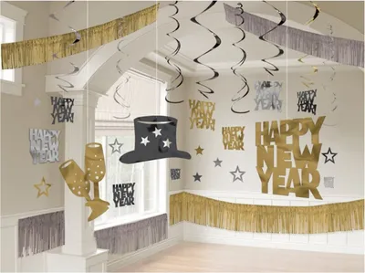 Produktbild von Amscan 240173, Folie, Schwarz, Gold, Silber, Mottoparty, 30 Stück(e)