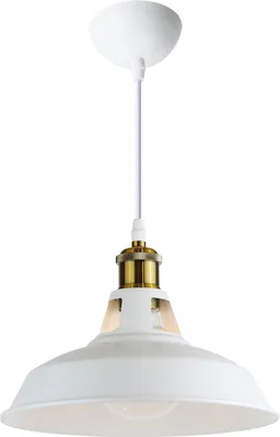 Produktbild von Retro-Pendelleuchte im Industrie-Stil, Vintage, aus weißem Metall, E27, ideal für Esszimmer, Restaurant und Wohnzimmer