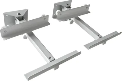 Produktbild von 2 x Universal Boxen Halterung - schwenkbar neigbar kippbar - bis 15 kg - für Lautsprecher Heimkino Studio - weiß Modell: BH2WK