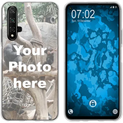 Produktbild von PhoneNatic Case kompatibel mit Honor 20 Personalisierte Handyhülle  clear zum selbst gestalten mit eigenem Foto