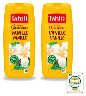 Zdjęcie produktu dla 2 opakowania żelu pod prysznic Tahiti o zapachu wanilii - 315 ml - zestaw ekonomiczny - 2 sztuki