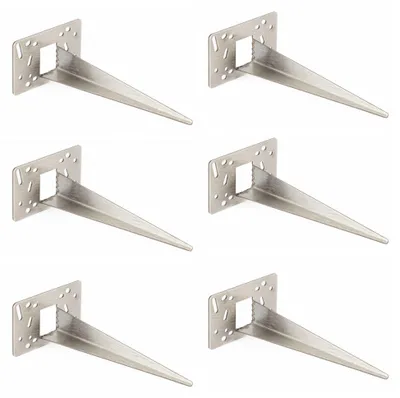 Produktbild von Novatool 6 x Gartenspies 10 x 6 x 18 cm Edelstahl Profi Bodenanker für Lampen Bodenhülse Erdanker Gartenspiess Gartenspieße Gartenzubehör Steckdosensäulen Erdnagel Erdbefestigung Stahl (Elektro)