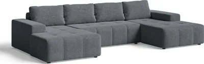 Produktbild von Ecksofa in U Form - Mit Schlaffunktion und Bettkasten - 336x76x155 cm - Dunkelgrau - Polstermöbel - Couchgarnitur - Schlafsofa - ORION
