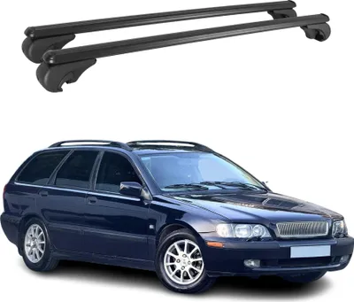 Produktbild von Dachträger Grundtäger für Volvo V40 Kombi 1995-2004 75kg Aluminium Schwarz 2 tlg