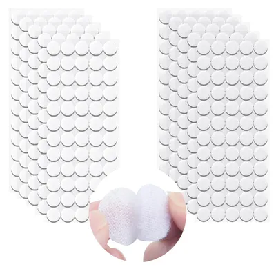 Productafbeelding van Zelfklevende klittenbandpunten 20mm, 600 stuks wit rond