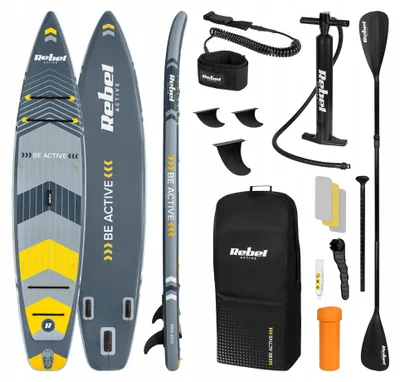 Obrázok produktu pre Rebel RBA-4512 Paddleboard SUP s příslušenstvím 381 cm, 204 kg, šedý
