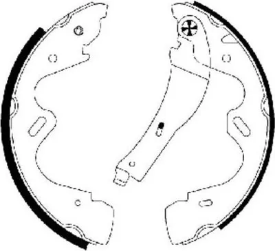 Produktbild von TEXTAR Bremsbackensatz Trommelbremse Hinten für NISSAN TERRANO II (R20) 280mm 91065100