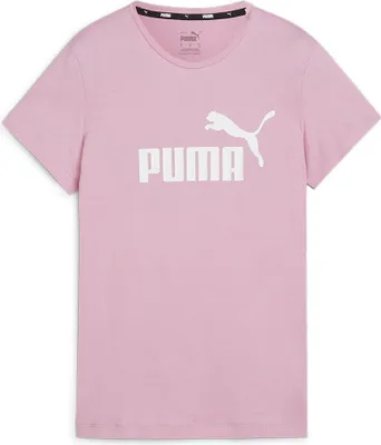 Image de T-shirt à manches courtes Puma Ess Logo, rose S, femme, rose S
