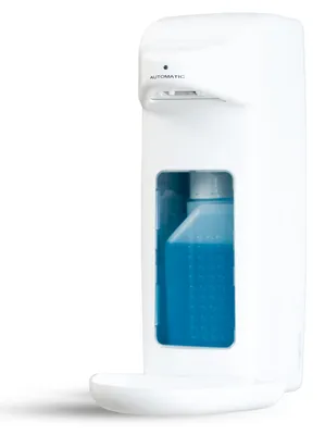 Image de Distributeur automatique de désinfectant 1000 ml pour flacons Euro – Distributeur Euro et distributeur de désinfectant avec capteur, fixation murale et réservoir rechargeable – Fabriqué en Allemagne