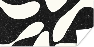 Produktbild von MuchoWow® Poster Pflanze - Schwarz - Minimalismus 150x75 cm - ohne Rahmen
