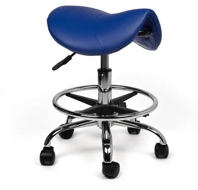 Produktbild von Sitzkissen mit Fußstütze – Ergonomisch und blau