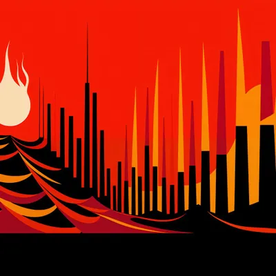 Produktbild von Plakat 100x100cm Stadt Blutfire