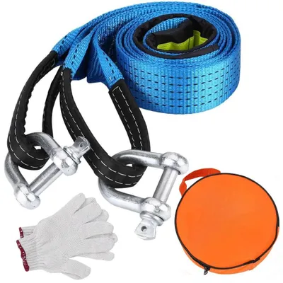 Obrázok produktu pre Ťažné lano pre osobné automobily, 5 cm x 5 m, 8 ton, príslušenstvo pre off-road vozidiel s úložnou taškou