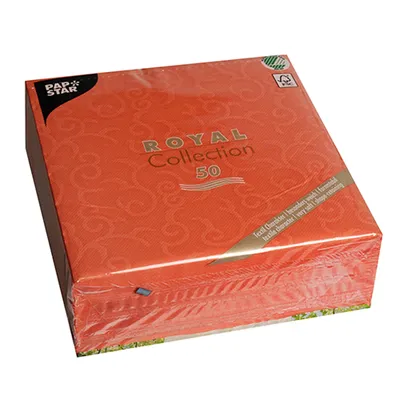 Produktbild von Servietten "ROYAL Collection" 1/4-Falz 40 cm x 40 cm nektarine "Casali"