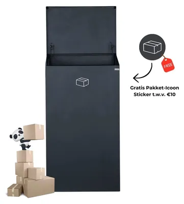Produktbild von XXXL Paketkasten + GRATIS Aufkleber - PakketPanda® Maxi - Umgekehrter Briefkasten