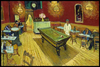 Image de Affiche 91,5 x 61 cm The Night Café, Van Gogh Vintage pour le salon