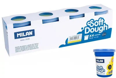 Produktbild von Ciastolina MILAN BASIC 4 słoiczki x 116 g żółta