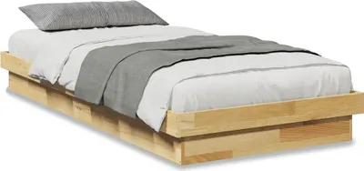 Image de Cadre de lit sans matelas 100x200 cm bois massif de chêne