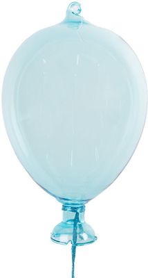 Clayre & Eef Dekoration Hänger Ballon Ø 10x17 cm Blau Glas