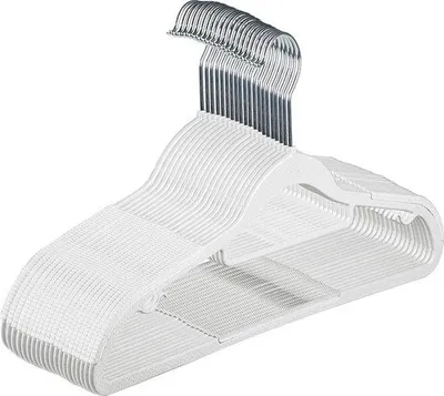 Obrázok produktu pre Plastové vešiaky na oblečenie, 20 ks, 0,4 cm, otočné, protišmykové, šetriace miesto