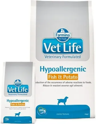 Obrázok produktu pre Farmina Pet Food Vet Life Hypoallergenic, Dospelý, Akékoľvek plemeno, Ryba, Zemiakov, 12 kg