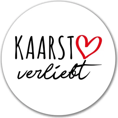 Produktbild von Huuraa Aufkleber Kaarst verliebt 10cm rund Sticker Geschenkidee