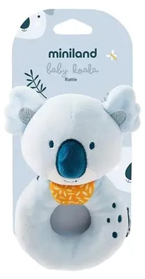 Immagine prodotto di Miniland Sonaglietto sensoriale morbido Koala – Giocattolo in tessuto per neonati da 0 mesi in su